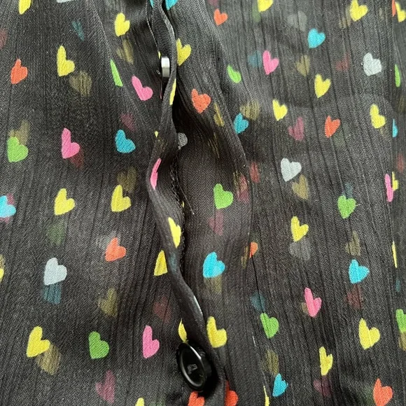 Julie's Closet Heart Print Blouse XL - Picture 13 of 16